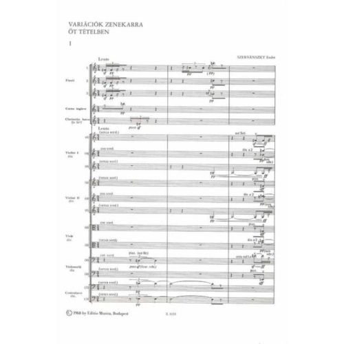Szervánszky, Endre - Variations for Orchestra