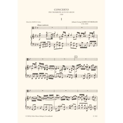 Albrechtsberger & Georg - Concerto for Trombone (alto tbn & piano)