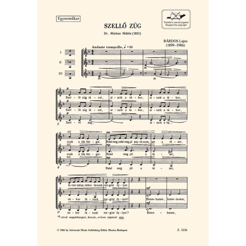 Bárdos, Lajos - Szello zug