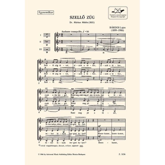 Bárdos, Lajos - Szello zug