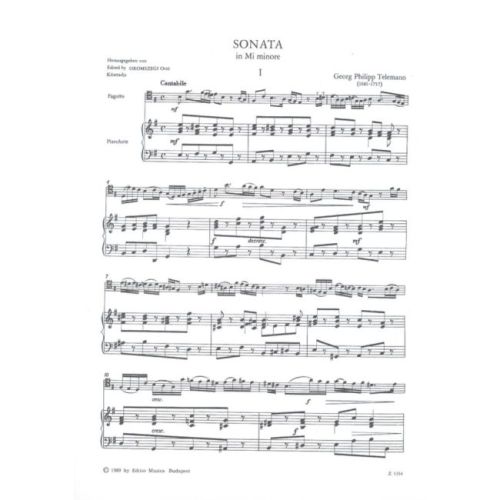 Telemann, Georg Philipp - Sonata in E minor