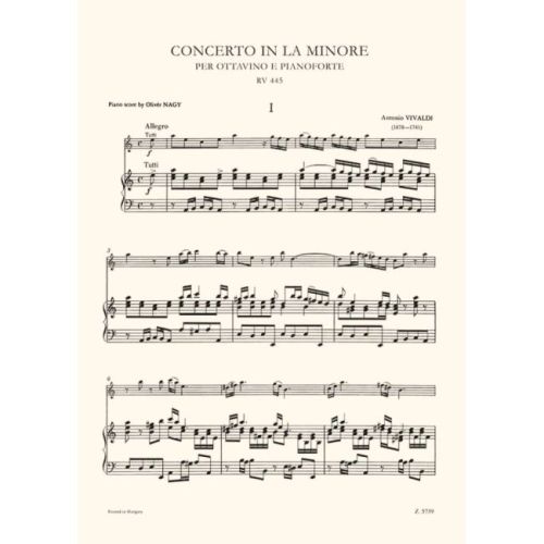 Vivaldi, Antonio - Concerto in la minore