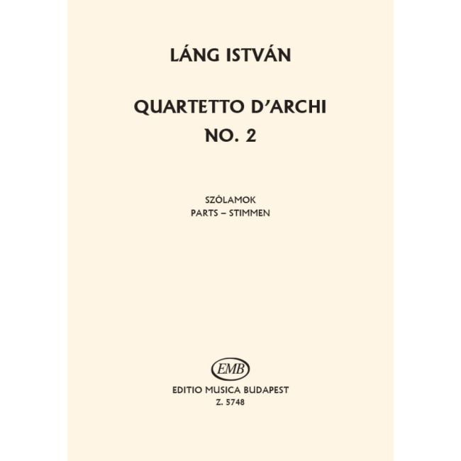 Láng, István - String Quartet No. 2