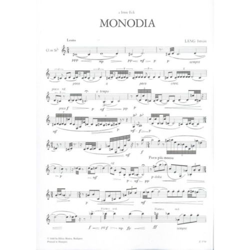 Láng, István - Monodia