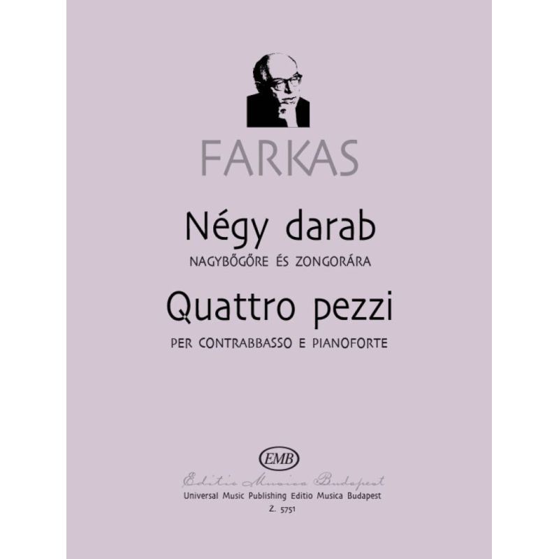 Farkas, Ferenc - Quattro Pezzi (double bass and piano)