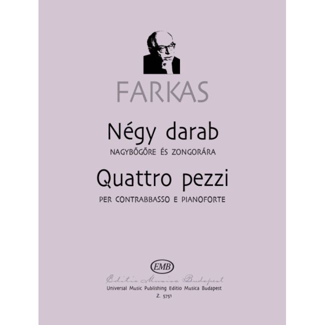 Farkas, Ferenc - Quattro Pezzi (double bass and piano)