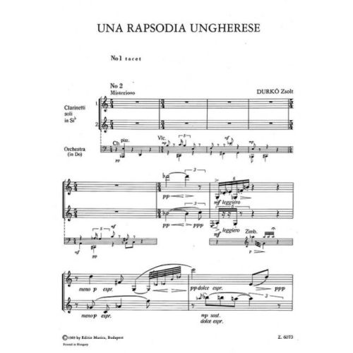Durkó, Zsolt - Una rapsodia ungherese