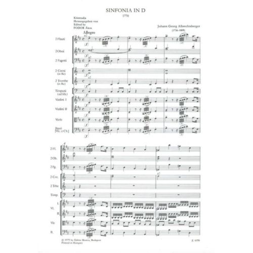 Albrechtsberger & Georg - Sinfonia in D