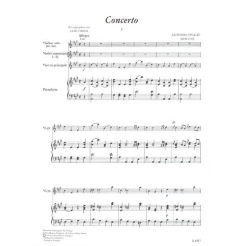 Vivaldi, Antonio - Concerto in la maggiore