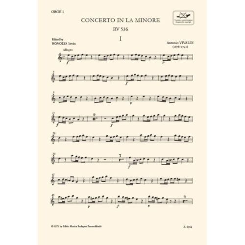 Vivaldi, Antonio - Concerto in la minore