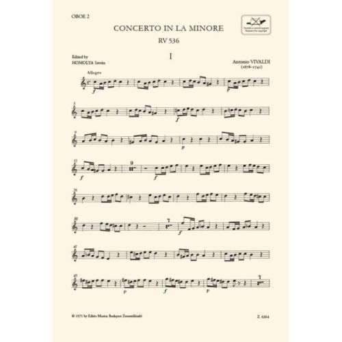 Vivaldi, Antonio - Concerto in la minore