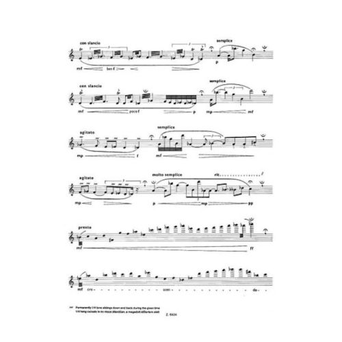 Láng, István - Dramma breve per flauto solo in Sol