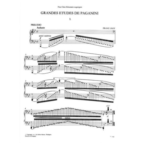 Liszt, Franz - Etudes: Grandes etudes de Paganini