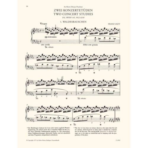 Liszt, Franz - Two Concert Etudes (piano)