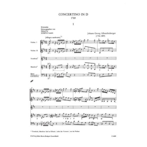 Albrechtsberger & Georg - Concertino in D (1769)
