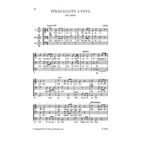 Kodály, Zoltán - Male Choruses