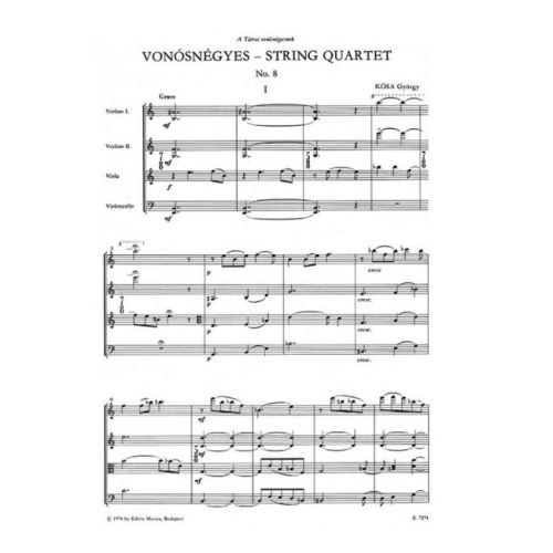 Kósa, György - String Quartet No. 8