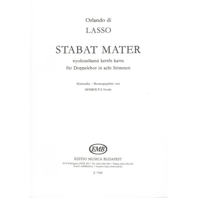Lasso, Orlando di - Stabat Mater