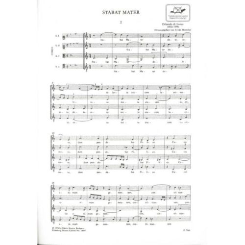 Lasso, Orlando di - Stabat Mater