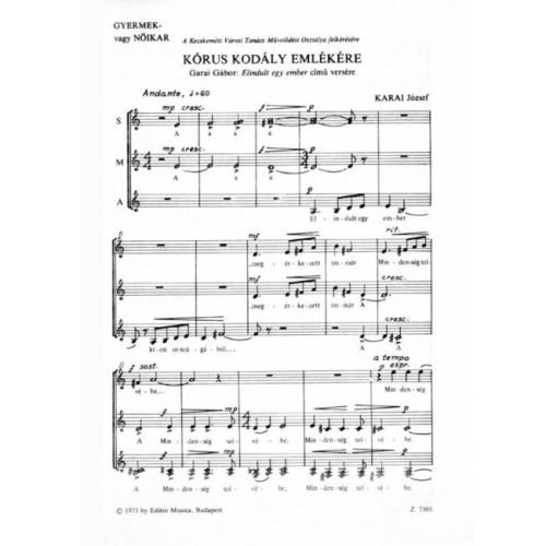Korus Kodaly emlekere