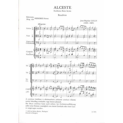 Lully, Jean-Baptiste - Alceste
