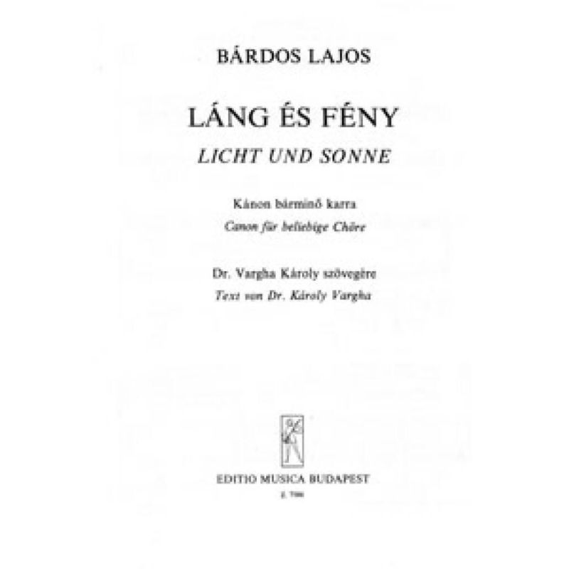 Bárdos, Lajos - Lang es feny