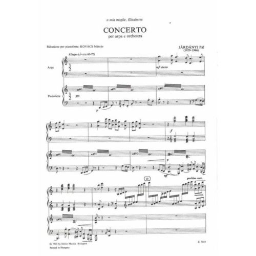 Jardanyi, Pal - Concerto per arpa e orchestra