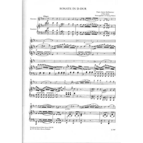 Hoffmeister, Franz Anton - Sonata in D major