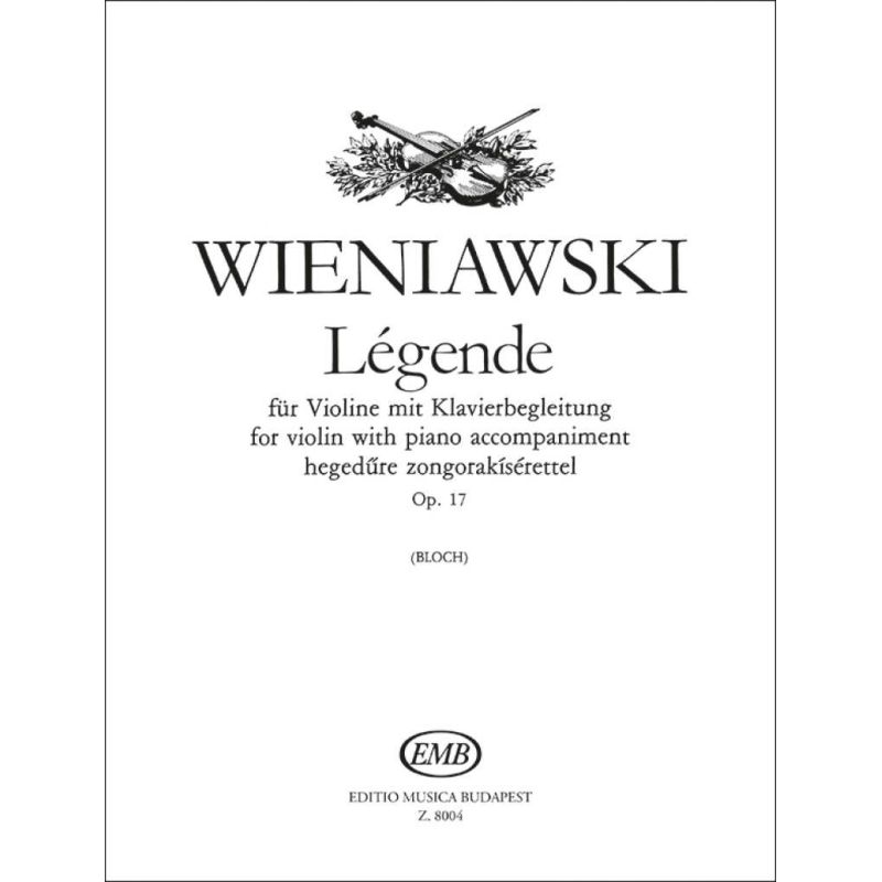 Wieniawski, Henryk - Legende (violin and piano)