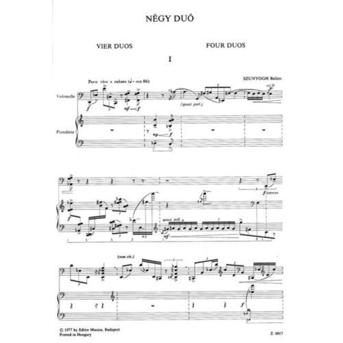 Szunyogh, Balázs - Four Duos