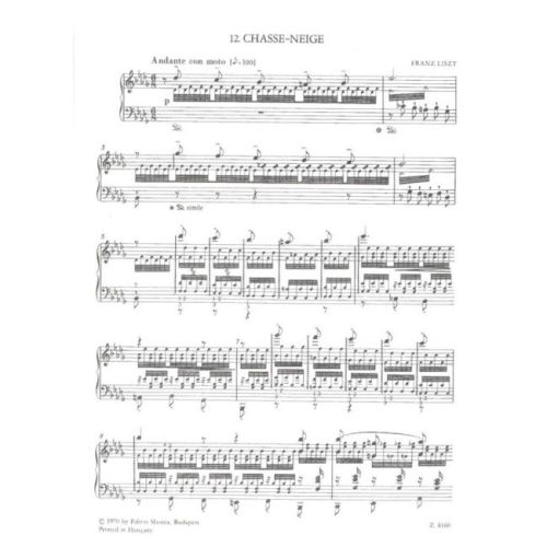 Liszt, Franz - Chasse-neige (piano)