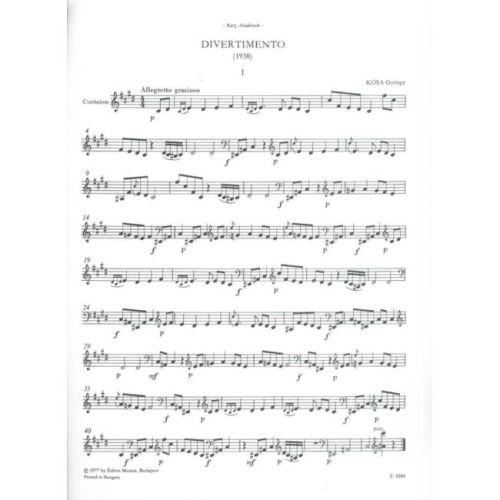 Kósa, György - Divertimento