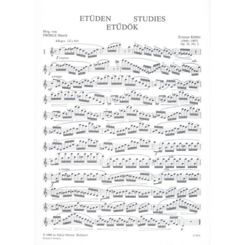 Köhler, Ernesto - Studies for Flute Vol.2
