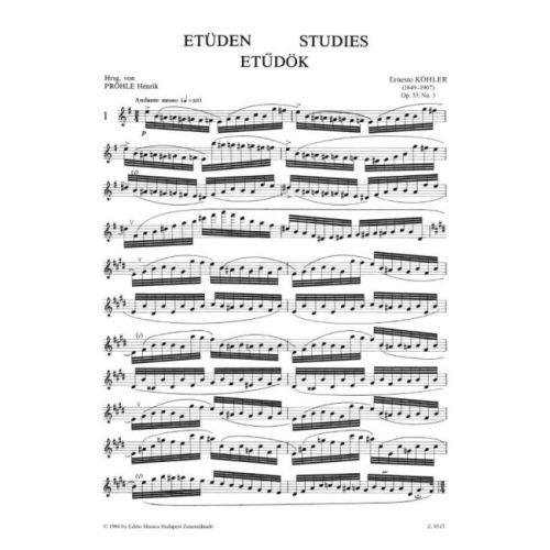 Köhler, Ernesto - Studies for Flute Vol.3