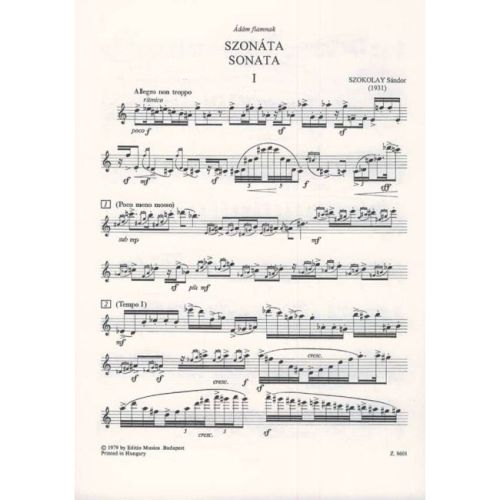Szokolay, Sándor - Sonata