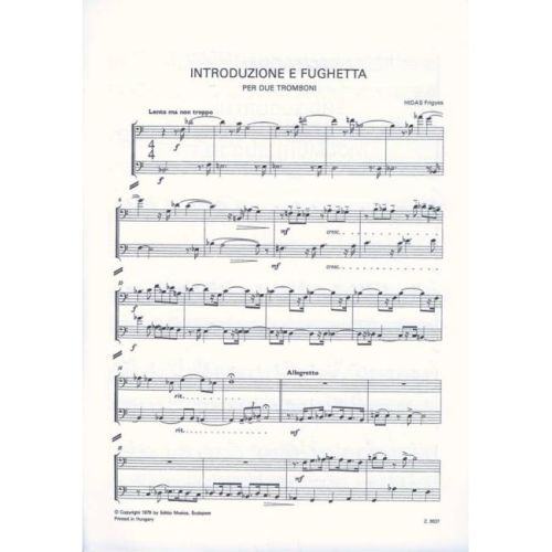 Hidas, Frigyes - Introduzione e fughetta