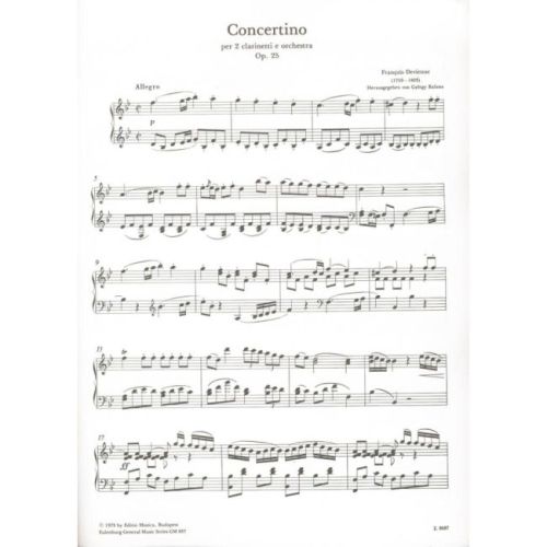 Devienne & Balassa - Concertino in sib maggiore