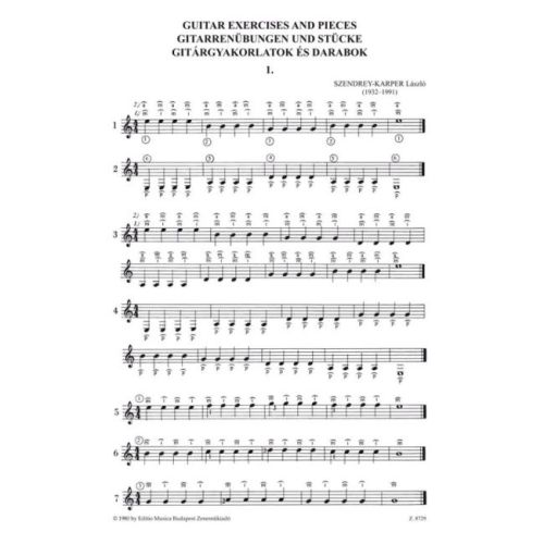 Szendrey-Karper, László - Guitar Exercises and Pieces Vol.1