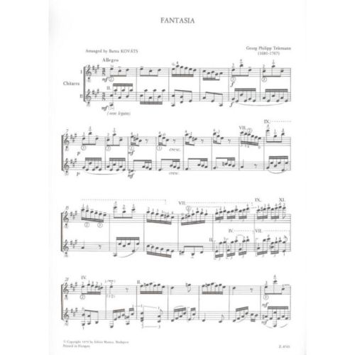 Telemann, Georg Philipp - Fantasia (two guitars)