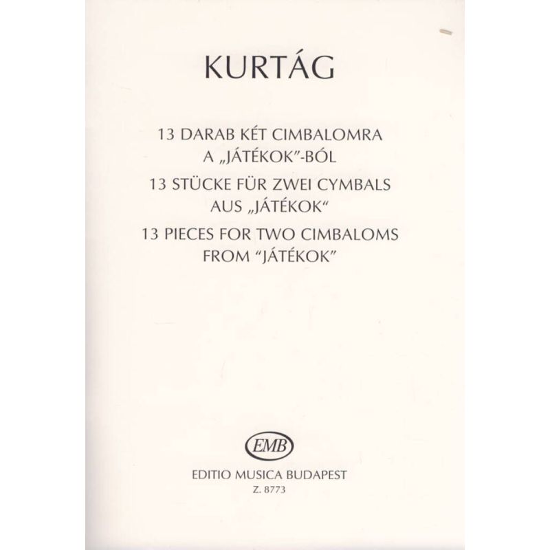 Kurtág, György - 13 Pieces for two cimbaloms