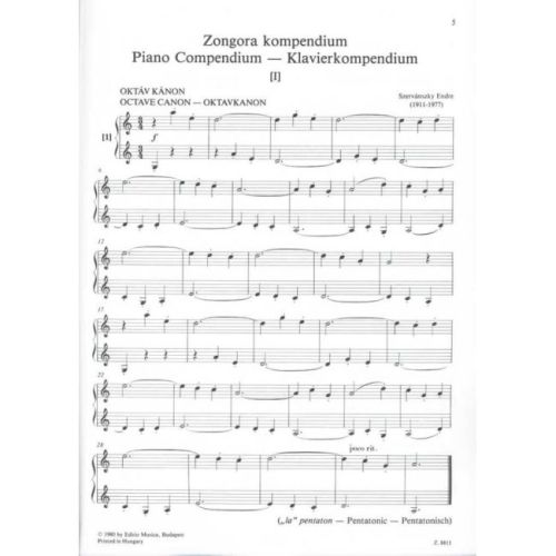 Szervánszky, Endre - Piano Compendium