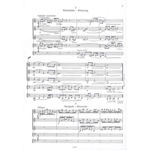 Szokolay, Sándor - Alliterations for brass quintet