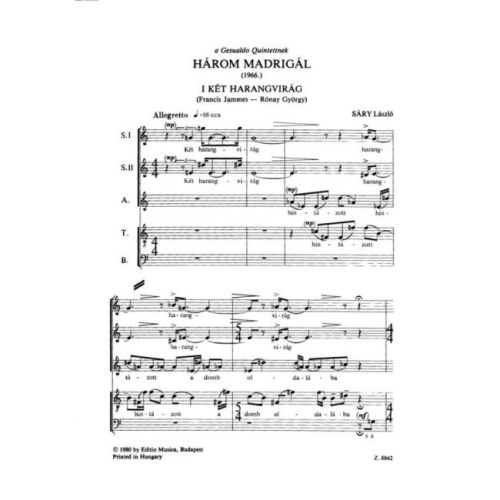 3 madrigals