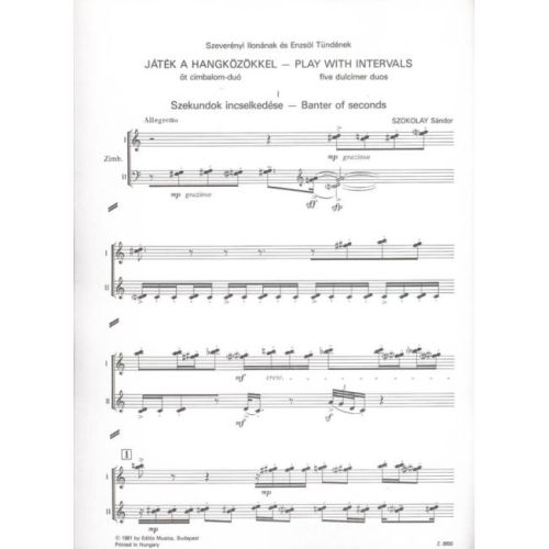 Szokolay, Sándor - Play with the Intervals