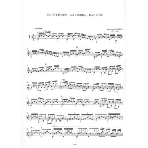 Carulli, Ferdinando - Six Studies