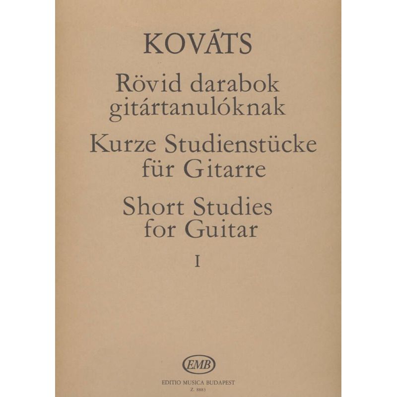 Kovats, Barna - Short Studies for guitar