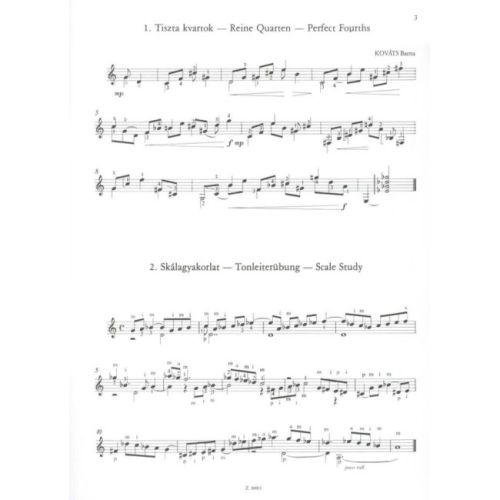Kovats, Barna - Short Studies for guitar