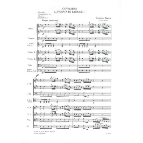 Traetta, Tommaso - Overture