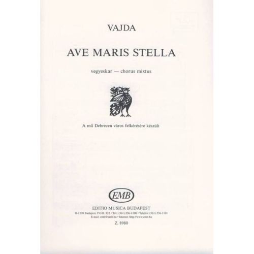 Vajda, János - Ave Maris...
