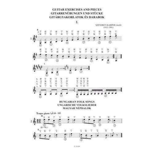 Szendrey-Karper, László - Guitar Exercises and Pieces Vol.2